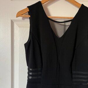 Black Jumpsuit with Mesh Cutouts